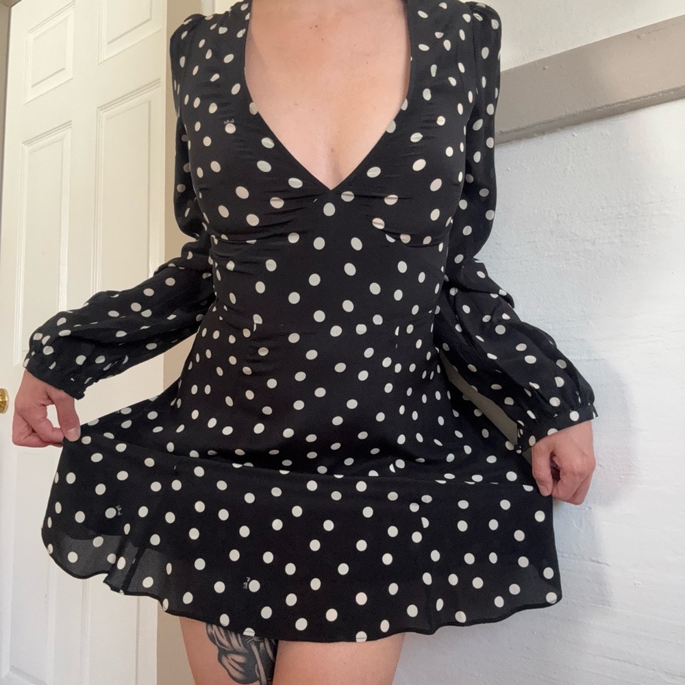 Realisation Par - Kate Silk Polka Dot Dress